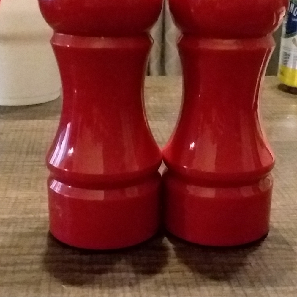 Red Salt and Pepper Shakers